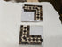 Emperador Dark BIAS Border CORNER w/ C. Marfil Dots Polished